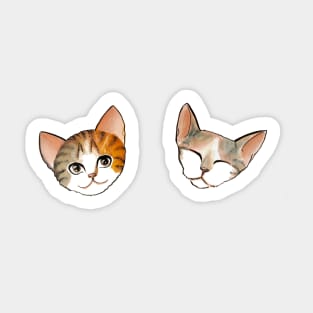 Twin kittens Sticker